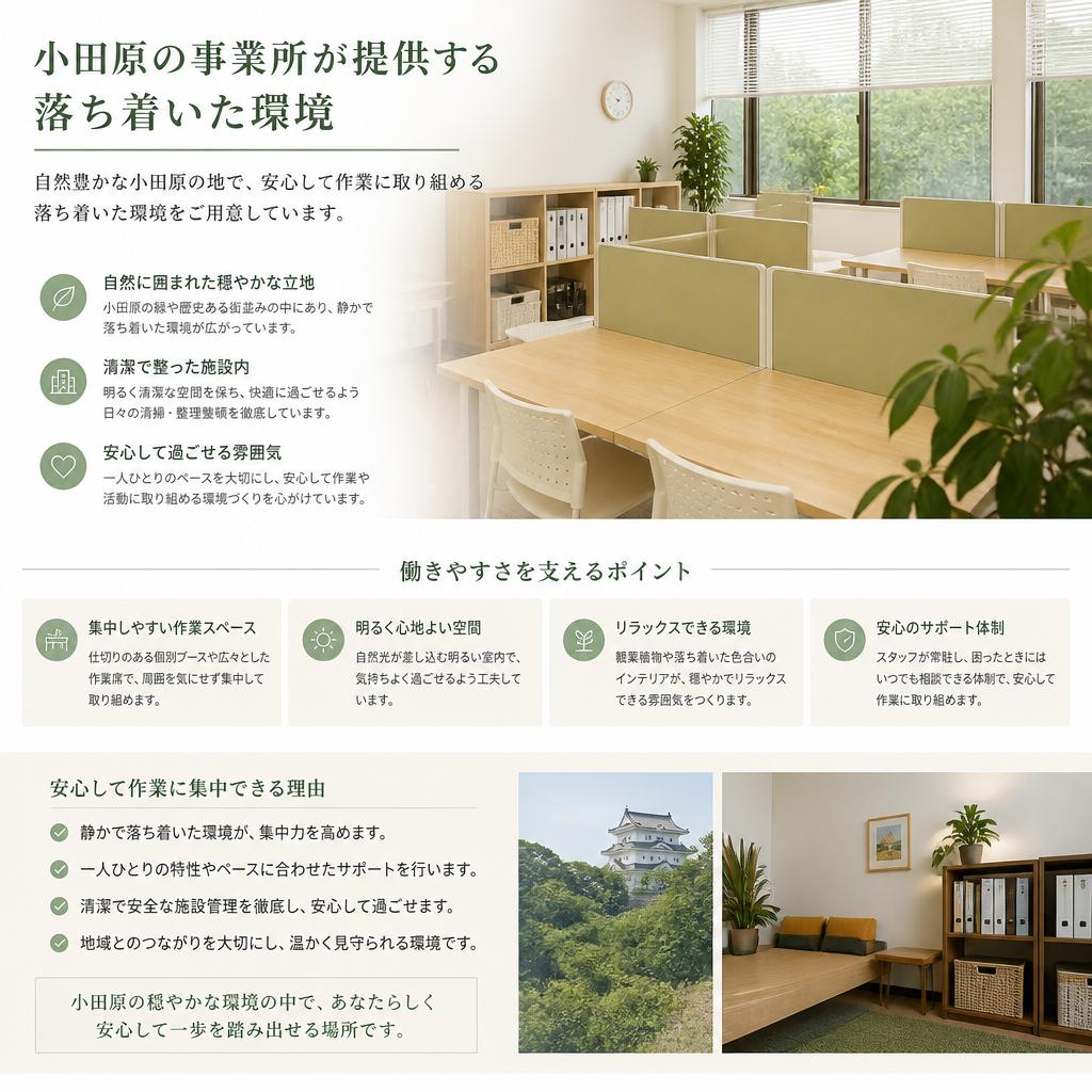 落ち着いた環境での作業